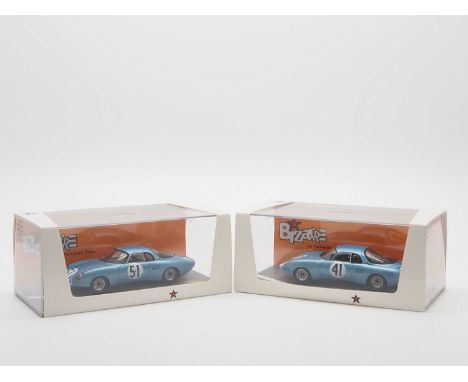 A pair of 1:43 scale hand built resin models by BIZARRE (MINIMAX), comprising of a  'BZ448' 1963 Rene Bonnet Aerodjet Renault