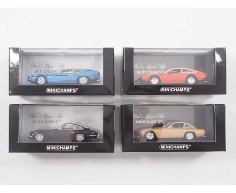 A group of limited edition 1:43 scale models by MINICHAMPS, comprising of Lamborghini automobiles to include a 1968 Lamborghi