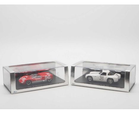 A pair of 1:43 scale hand built resin models by SPARK (MINIMAX), comprising of a  'S0256' 1962 Lotus 19 (Daytona) and a 'S022