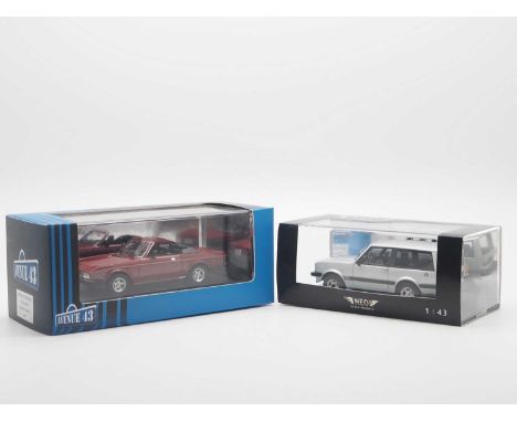 A pair of 1:43 scale hand built resin models by NEO and AVENUE 43, comprising of a 'NEO 43626' 1976 Monteverdi Safari and a '