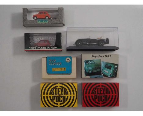 A group of 1:43 scale models by IXO (ex-magazine), VITESSE, BRUMM and IGRA comprising of Austrian automobiles and commercial 