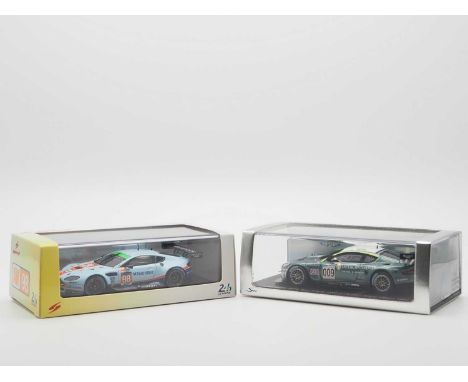 A pair of 1:43 scale hand built resin models by SPARK (MINIMAX), comprising of a 'S1210' 2007 Aston Martin DBR9 (Le Mans) and