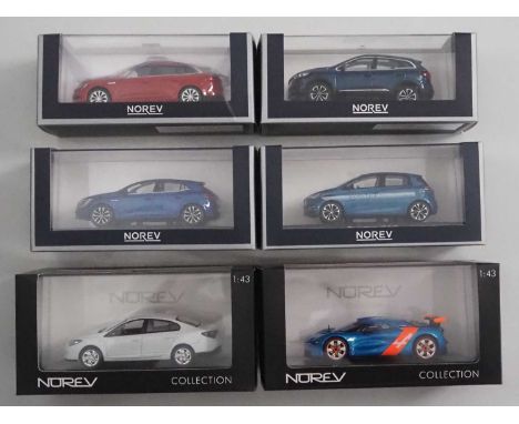 A group of 1:43 scale models by NOREV, comprising of Renault automobiles to include a 2015 Renault Kadjar and a 2021 Renault 