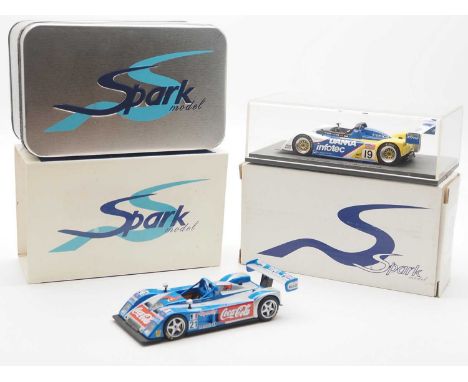 A pair of 1:43 scale hand built resin models by SPARK (MINIMAX), comprising of a  'SCRS 09' 1996 Riley &amp; Scott (Le Mans) 