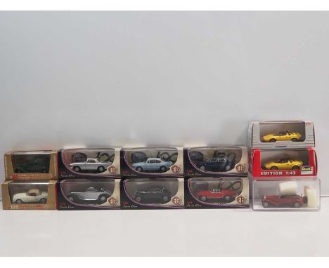 A group of 1:43 scale models by EDISION GIOCATTOLI, BRUMM, REVELL UNIVERSAL HOBBIES and AUTO REPLICAS (hand built white metal