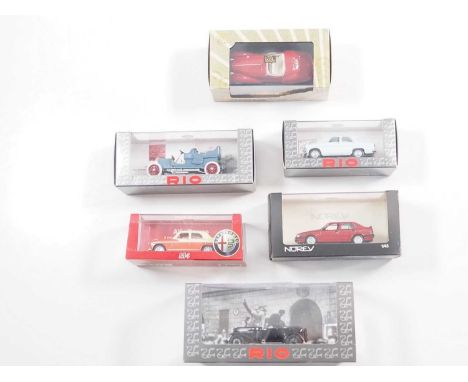 A group of 1:43 scale models by M4 MODELS, NOREV, IXO MUSEUM and RIO, comprising of Alfa Romeo automobiles to include a RIO A