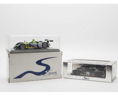 A pair of 1:43 scale hand built resin models by SPARK (MINIMAX), comprising of a 'SCMG 06' 2002 MG Lola EX 257 (Le Mans) and 