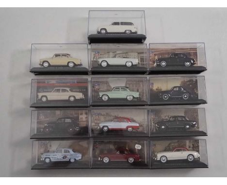 A group of 1:43 scale models to include IXO -ALTAYA (ex magazine), comprising of Simca automobiles - VG/E in F/VG perspex cas