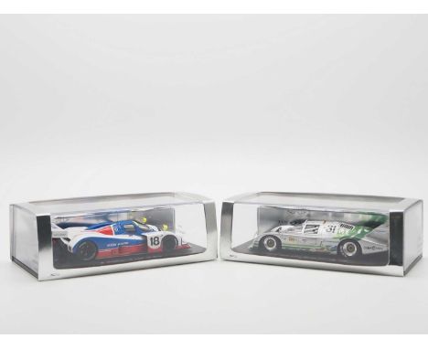 A pair of 1:43 scale hand built resin models by SPARK (MINIMAX), comprising of a 'S0568' 1982 Aston Martin Nimrod (Le Mans)  