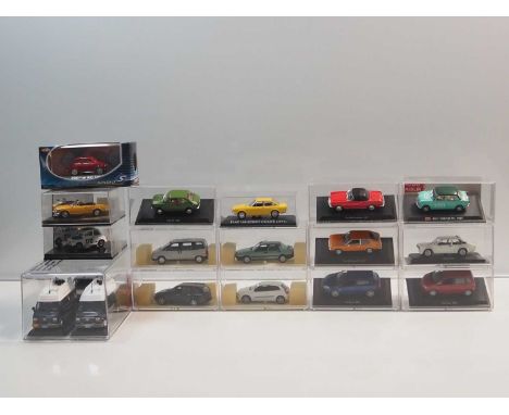 A group of boxed and unboxed 1:43 scale models to include VITESSE, comprising of Fiat automobiles - G/VG, in F/G boxes (where