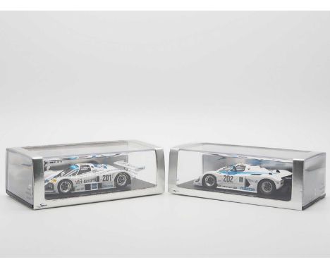 A pair of 1:43 scale hand built resin models by SPARK (MINIMAX), comprising of a  'S0642' 1988 Mazda 767 (Le Mans) and a 'S06