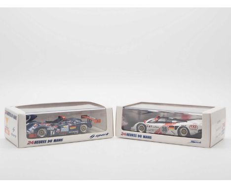 A pair of 1:43 scale hand built resin models by SPARK (MINIMAX), comprising of a  'S094' 1994 Dauer Porsche 962 LM (Le Mans) 