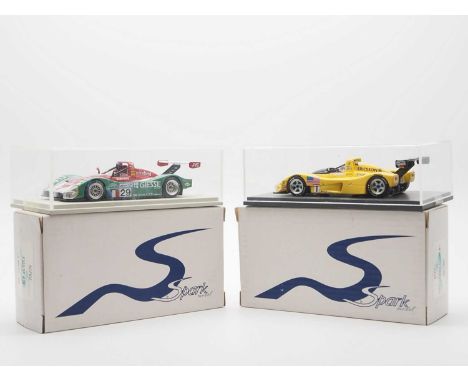 A pair of 1:43 scale hand built resin models by SPARK (MINIMAX), comprising of a  'SCFI 11' 1995 Ferrari F333 SP (Le Mans) an