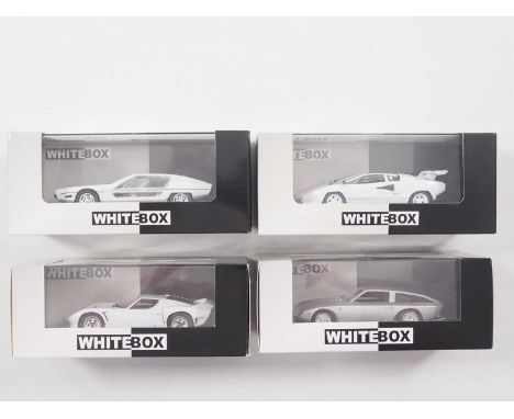 A group of limited edition 1:43 scale models by WHITEBOX, comprising of Lamborghini automobiles to include a 1967 Lamborghini