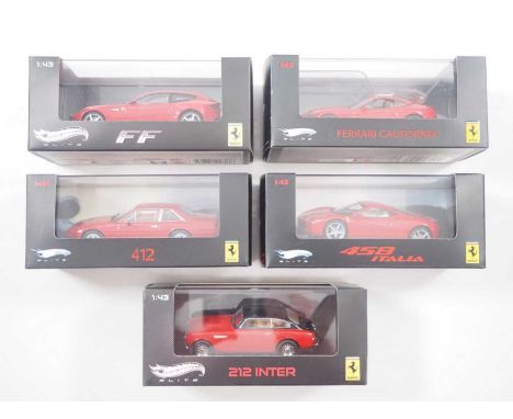 A group of limited edition 1:43 scale models by MATTEL, comprising of Ferrari automobiles to include a 1985 Ferrari 412 and a