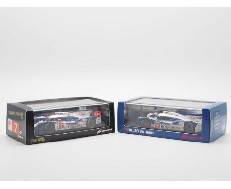 A pair of 1:43 scale hand built resin models by SPARK (MINIMAX), comprising of a 'S2377' 2012 Toyota TS 030 Hybrid (Le Mans) 