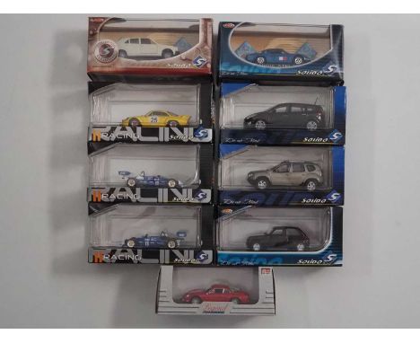 A group of 1:43 scale models by SOLIDO and UNIVERSAL HOBBIES, comprising of Alpine and Renault automobiles - VG/E in G/VG per