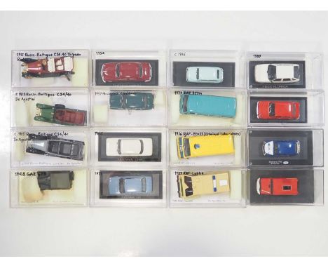 A group of unboxed 1:43 scale models, comprising of assorted Russian and Yugoslavian/Serbian automobiles and commercial vehic