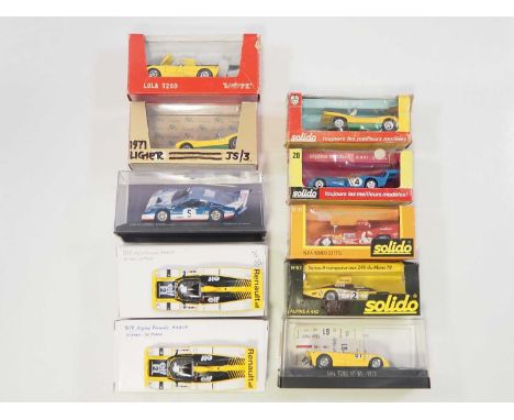 A group of 1:43 scale models to include SOLIDO and VEREM, comprising of 1970s Le Mans racing cars, most are French examples -