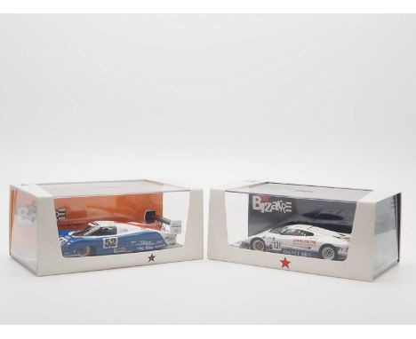 A pair of 1:43 scale hand built resin models by BIZARRE  (MINIMAX), comprising of a 'BZ039' 1987 WM P87 Turbo Peugeot (Le Man