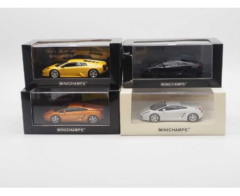 A group of limited edition 1:43 scale models by MINICHAMPS, comprising of Lamborghini automobiles to include a 2004 Lamborghi