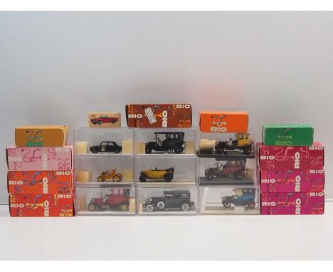 A group of boxed and unboxed 1:43 scale models by RIO, POLITOY and SCOTTOY comprising  of various Italian automobile manufact