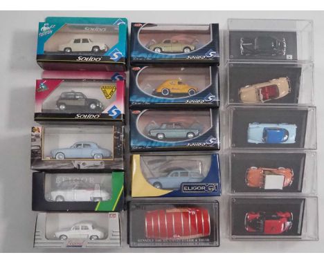 A group of boxed and unboxed 1:43 scale models to include SOLIDO and ALTAYA comprising of  Renault automobiles and commercial