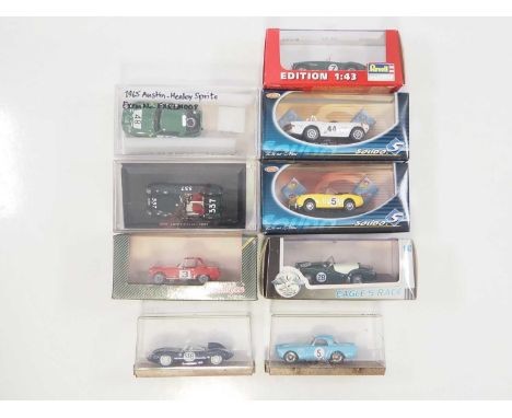 A group of boxed and unboxed 1:43 scale models to include SOLIDO, UNIVERSAL HOBBIES, REVELL, EXEM and PROVANCE MOULAGE compri