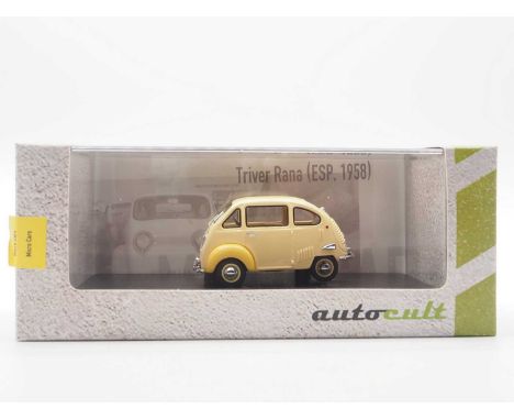 A 1:43 scale AUTOCULT '03007' Ltd edition hand built resin model of a 1958 Triver Rana 500, edition of 333  - VG/E in G/VG pe
