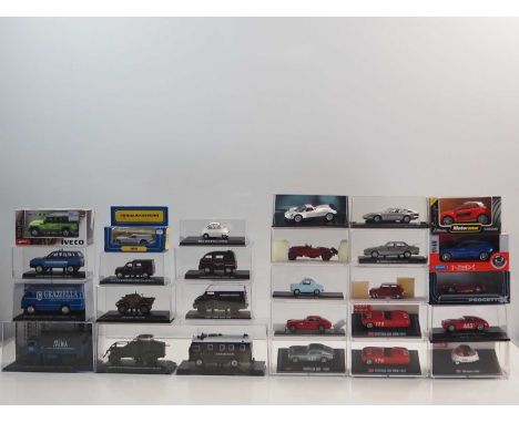 A group of boxed and unboxed 1:43 scale models to include VEREM, SOLIDO and POLISTIL comprising of assorted Italian automobil