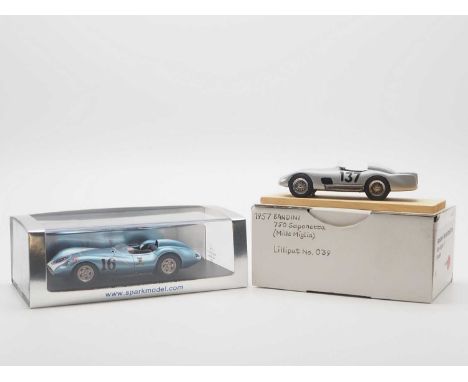 A pair of 1:43 scale hand built resin models by SPARK (MINIMAX) and LILIPUT, comprising of a  SPARK 'S1160' 1958 Scarab Mk1 (