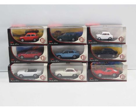 A group of 1:43 scale models by EDISON GIOCATTOLI, comprising of Auto Bianchi and Alfa Romeo automobiles - VG/E in G/VG persp