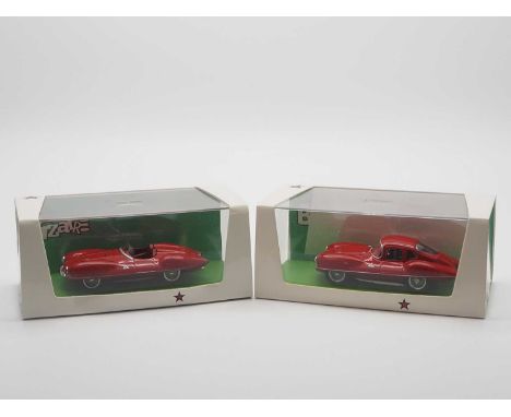 A pair of hand built 1:43 scale resin models  by BIZARRE (MINIMAX), comprising of a 'BZ251' 1952 Alfa Romeo Disco Volante Spi