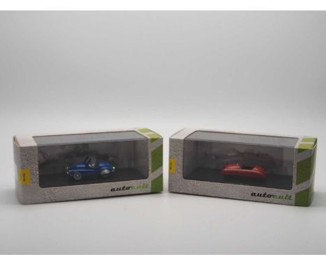 A pair of hand built 1:43 scale resin models by AUTOCULT, comprising of a '03000' 1947 A.L.C.A Volpe and a '03005' 1946 Volug