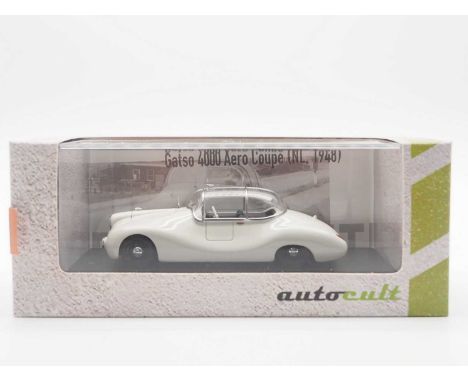 A 1:43 scale AUTOCULT '05014' Ltd edition hand built resin model of a 1948 Gatso 400 Aero coupe, edition of 333  - VG/E in G/
