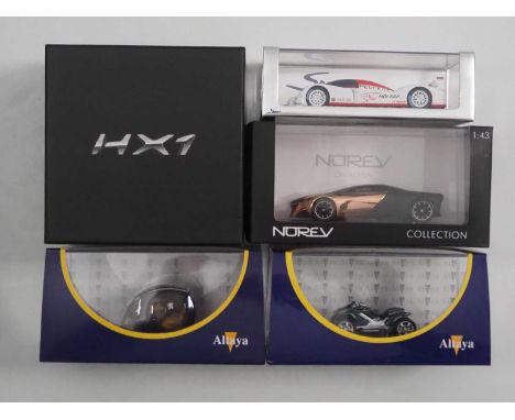 A group of 1:43 scale models by NOREV, ALTAYA and SPARK, comprising of Peugeot concept vehicles to include a SPARK 2006 Peuge