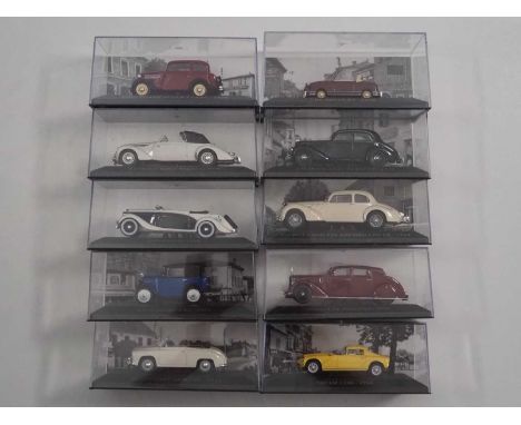 A group of 1:43 scale models, comprising of various French automobiles, to include Rosengart, Talbot Lago and Voisin- VG/E in