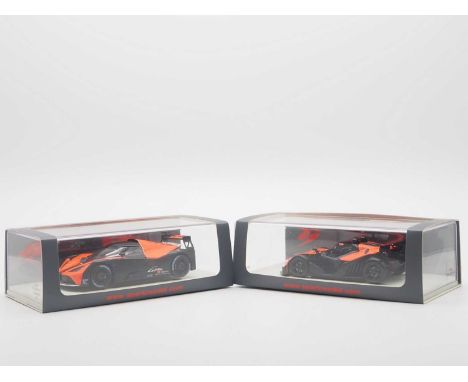 A pair of 1:43 scale hand built resin models by SPARK (MINIMAX), comprising of a  '5660' 2016 KTM X Bow GT4 'Presentation' an