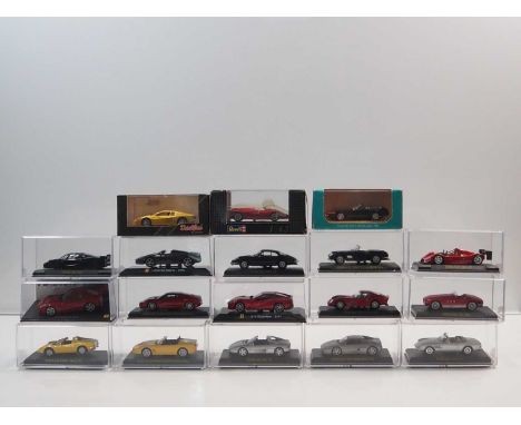 A group of boxed and unboxed 1:43 scale models  to include RIO and REVELL, comprising  of Ferrari Automobile manufacturers- G