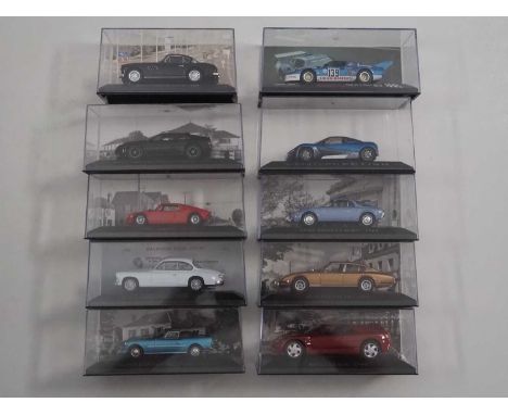 A group of 1:43 scale models, comprising of various French automobiles, to include Rene Bonnet, Ligier and Venturi- VG/E in G