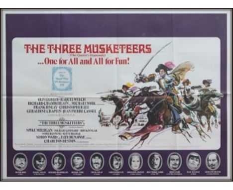 The Three Muscateers UK quad folded. Condition C9 near mint, see glossary for condition scale. The Three Musketeers is a 1973