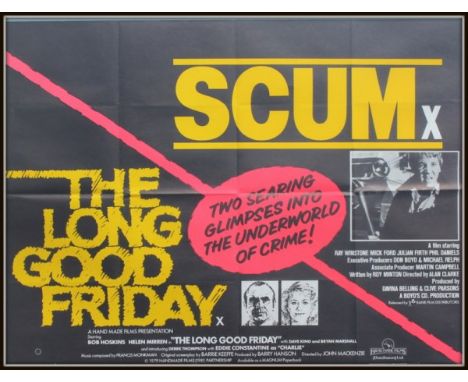 The Long Good Friday Scum double poster. Condition C9 near mint, see glossary for condition scale. The Long Good Friday is a 