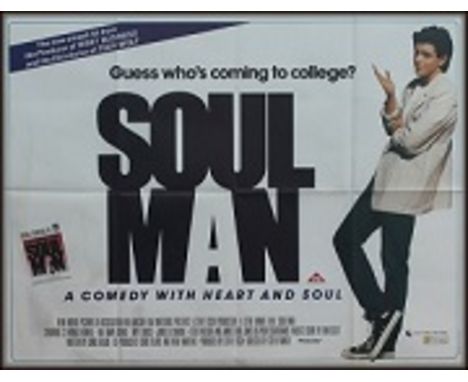 Soul Man UK quad folded. Condition C9 near mint, see glossary for condition scale. Soul Man is a 1986 comedy film about a man