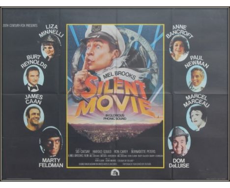 Silent Movie UK quad folded.  Condition C9 near mint, see glossary for condition scale. Silent Movie is a 1976 satirical come