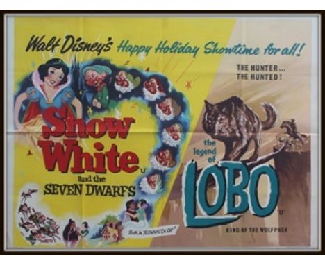 Snow White the Legend of Lobo double poster Condition C8 very fine, see glossary for condition scale. Through a textual prolo