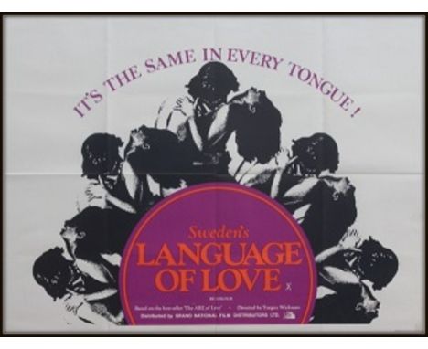 The Language of Love UK quad folded. Condition C9 near mint, see glossary for condition scale. Language of Love is a 1969 Swe