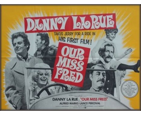 Our Miss Fred UK quad folded. Condition C8 Very Fine, see glossary for all condition scales. Fred Wimbush (Danny La Rue) is a