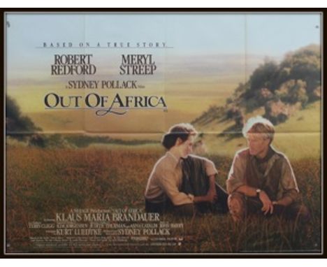 Out of Africa UK quad folded, has Oscar sticker Condition C9 near mint, see glossary for condition scale. Out of Africa is a 
