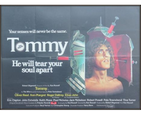 Tommy UK quad folded. Condition C9 near mint, see glossary for condition scale. Tommy is a 1975 British musical film based up