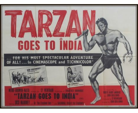 Tarzan goes to India Condition UK quad folded. C6 Very Good to Fine, see glossary for condition scale. Tarzan Goes to India (